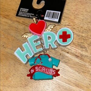 Hero Ornament with Heart and Scrubs